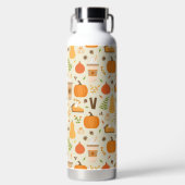 Fun Orange Fall Pattern Trinkflasche (Vorderseite)