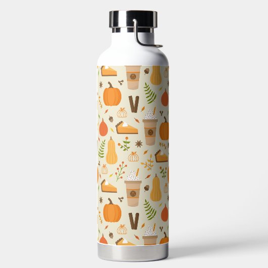 Fun Orange Fall Pattern Trinkflasche (links)