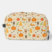 Fun Orange Fall Pattern Waschbeutel (Vorderseite)
