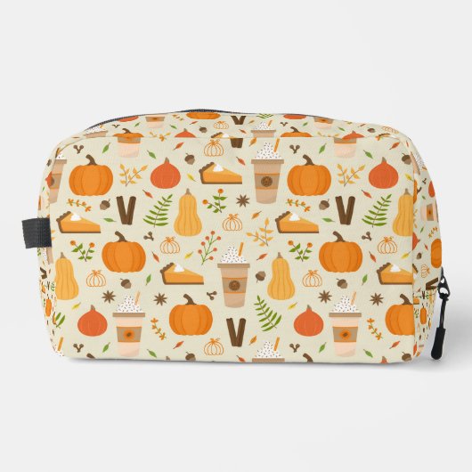 Fun Orange Fall Pattern Waschbeutel (Vorderseite)