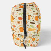 Fun Orange Fall Pattern Waschbeutel (Rechts)