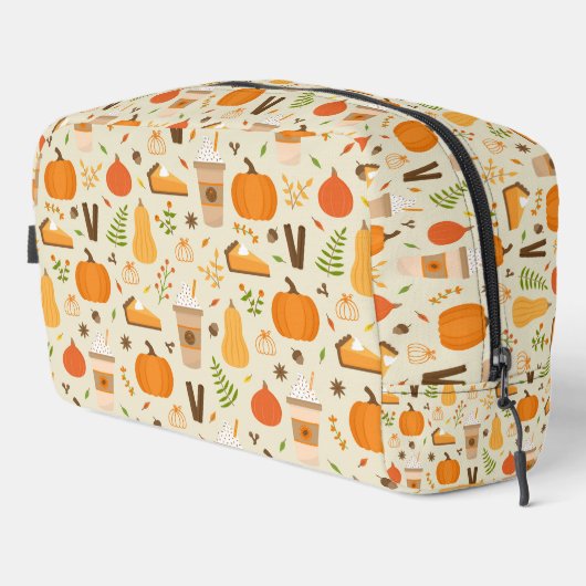 Fun Orange Fall Pattern Waschbeutel (Rechte Ecke)