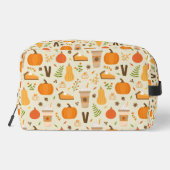 Fun Orange Fall Pattern Waschbeutel (Rückseite)