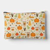 Fun Orange Fall Pattern Zubehörtasche (Rückseite)