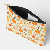 Fun Orange Fall Pattern Zubehörtasche (Offen)