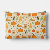 Fun Orange Fall Pattern Zubehörtasche (Vorderseite)