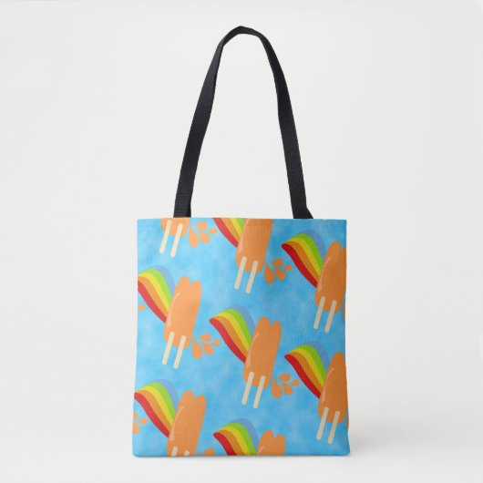 Fun Orange Frozen Pop Muster Tasche (Vorderseite)
