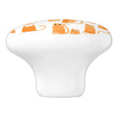 Fun Orange Ginger Cat Keramikknauf (Seitenansicht)