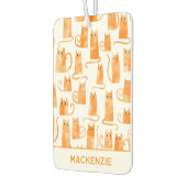 Fun Orange Ginger Cat Pattern Personalisiert Autolufterfrischer (Links)