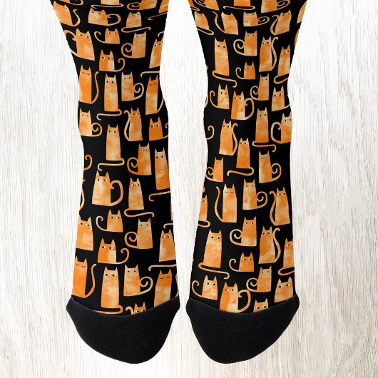 Fun Orange Ginger Cat Socken