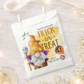 Fun orange gnome trick oder behandeln Kinder hallo Geschenktütchen (Ausgeschnitten)