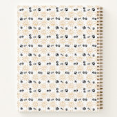 Fun Orange Hand Drawing Sun Paws Muster Notizblock (Rückseite)