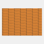 Fun Orange Happy Birthday Tiger Geschenkpapier Set (Vorderseite 2)