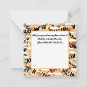 Fun Orange "Happy Halloween" Pattern Individuelle Mitteilungskarte (Rückseite)