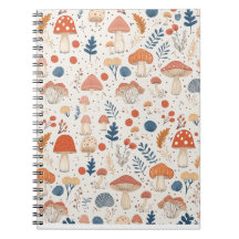 Fun Orange Herbst Pilz Fairy Garden Notebook
