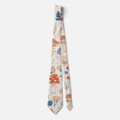 Fun Orange Herbst Pilzgarten Krawatte (Vorderseite)