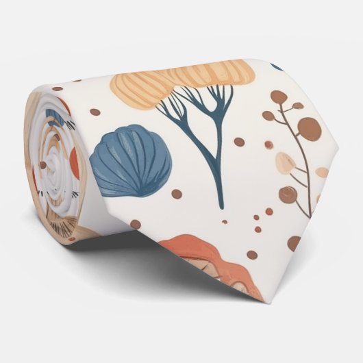 Fun Orange Herbst Pilzgarten Krawatte (Gerollt)