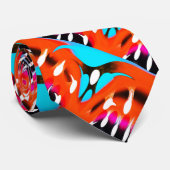 Fun orange Mode Krawatte (Gerollt)