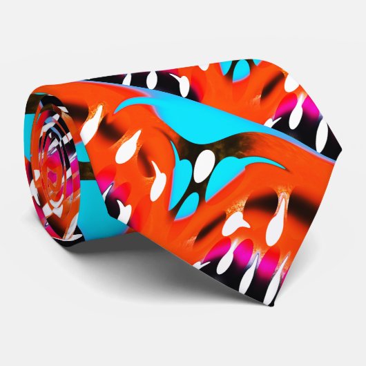 Fun orange Mode Krawatte (Gerollt)