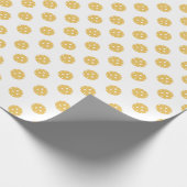 Fun Orange Pickleball Pattern Geschenk Geschenkpapier (Ecke)