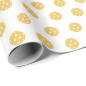 Fun Orange Pickleball Pattern Geschenk Geschenkpapier (Rolleneckpunkt)