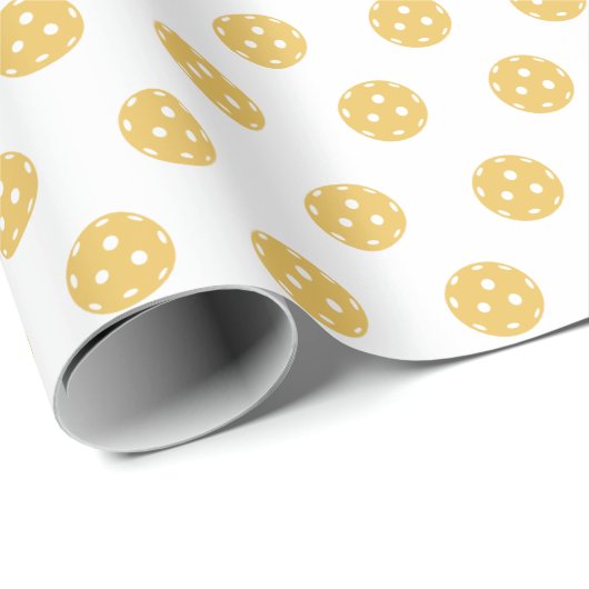 Fun Orange Pickleball Pattern Geschenk Geschenkpapier (Rolleneckpunkt)