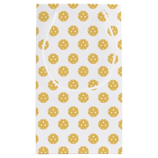 Fun Orange Pickleball Pattern Geschenk Kleine Geschenktüte (Rückseite)