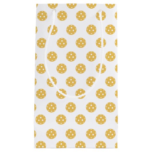 Fun Orange Pickleball Pattern Geschenk Kleine Geschenktüte (Vorderseite)