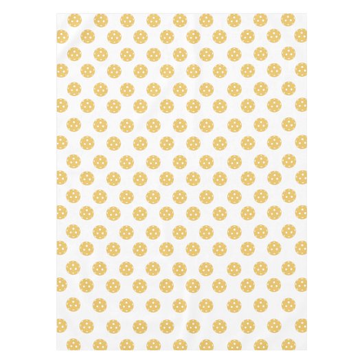 Fun Orange Pickleball Pattern Tischdecke (Vorderseite)