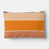 Fun-Orange-Stripe-Monogramm Zubehörtasche (Rückseite)