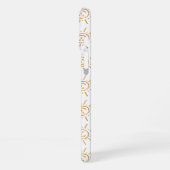 Fun Orange Sunshine Face Muster Custom iPhone Hülle (Linke Seite)