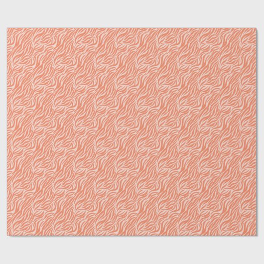 Fun Orange Tiger Stripe Muster Geschenkpapier (Flach)