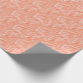 Fun Orange Tiger Stripe Muster Geschenkpapier (Ecke)