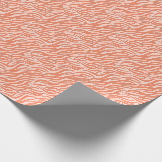 Fun Orange Tiger Stripe Muster Geschenkpapier (Ecke)