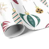 Fun Ornament Funkelnd Glossy Wrapping Paper Geschenkpapier (Rolleneckpunkt)