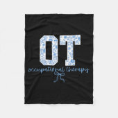 Fun Ot Occupational Therapy Blue Coquette Bow Ot T Fleecedecke (Vorderseite)