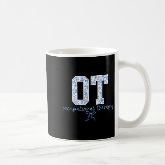 Fun Ot Occupational Therapy Blue Coquette Bow Ot T Kaffeetasse (Rechts)