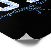 Fun Ot Occupational Therapy Blue Coquette Bow Ot T Poster (Ecke)