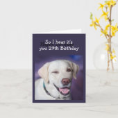 Fun Over the Hill Old Age Birthday Spaß Hund Karte (Gelbe Blume)