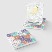 Fun Page Voll von Clock Faces Steinuntersetzer (Seitenansicht)