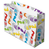 Fun Paint Party große Geschenktasche Geschenktüte (Rückseite Schrägansicht)