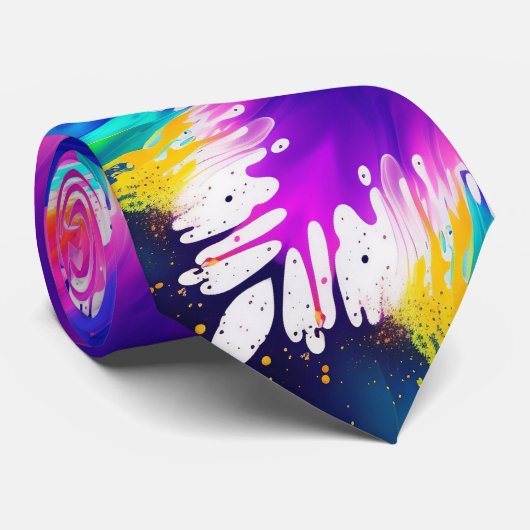 Fun Paint Spritzer farbenfroh Krawatte (Gerollt)