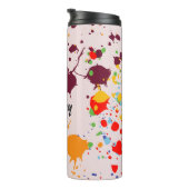 Fun Paint Tropfens Farbenfrohe Namensquelle Thermosbecher (Nach rechts gedreht)