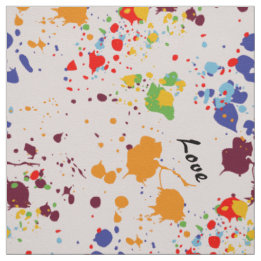 Fun Paint Tropfens Farbige FrühlingsLiebe Stoff