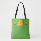 Fun Paint Tropfens Spring Green Mit Monogramm Tasche (Vorderseite)