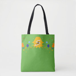 Fun Paint Tropfens Spring Green Mit Monogramm Tasche