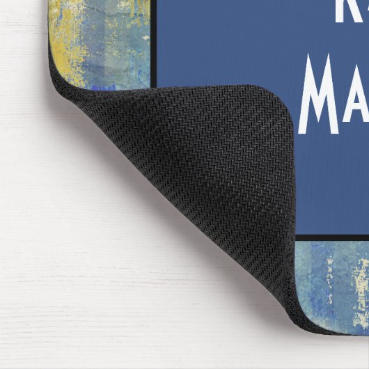 Fun Painted Denim Muster Personalisiert Mousepad (Ecke)