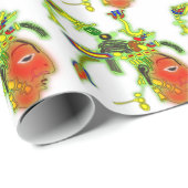 Fun Painting Mask Tribal Face Geschenkpapier (Rolleneckpunkt)