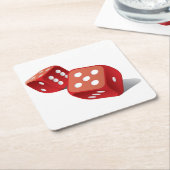 Fun Pair of Dice Rechteckiger Pappuntersetzer (angewinkelt)