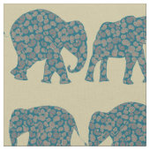 Fun Paisley Elephants, Paisley Pattern Fabric Stoff (Nahaufnahme)
